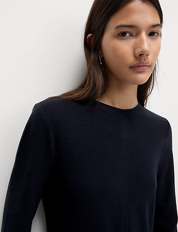 Jersey Round Neck Midi Column Dress - RO