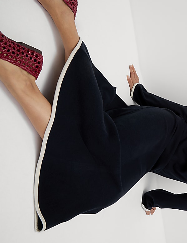 Jersey Round Neck Midi Column Dress - RO