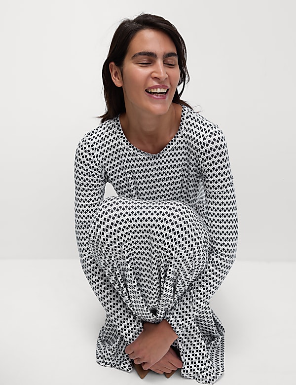 Jersey Round Neck Twist Front Midi Column Dress