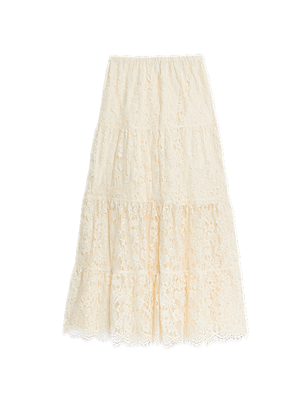 Lace Maxi Tiered Skirt