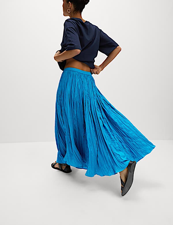 Pleated Maxi Skirt