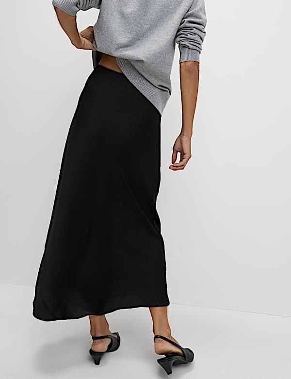 Satin Midaxi Slip Skirt