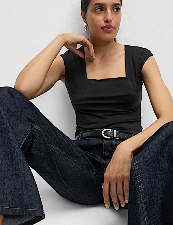 Jersey Square Neck Top - SE
