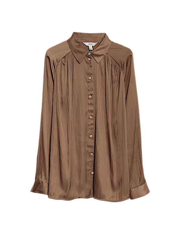 Pleated Collared Shirt