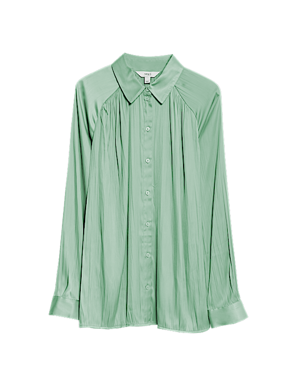 Pleated Collared Shirt
