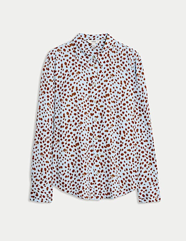 Hemd mit durchgehender Knopfleiste, Kragen und Muster - AT