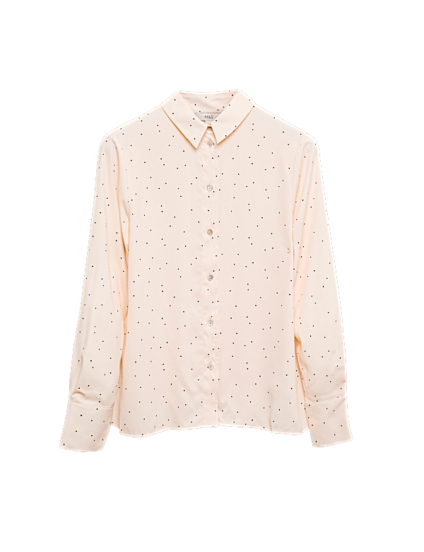 Printed Collared Button Through Shirt