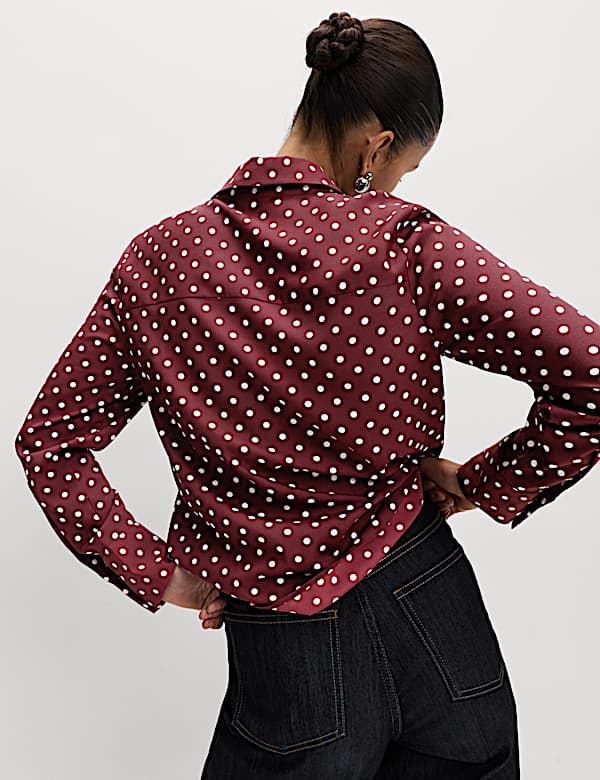 Printed Collared Button Through Shirt