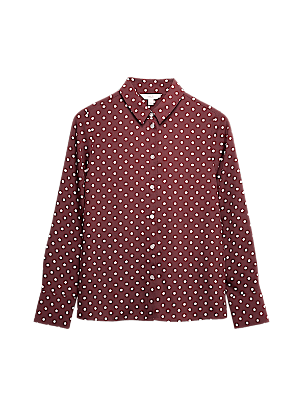 Printed Collared Button Through Shirt