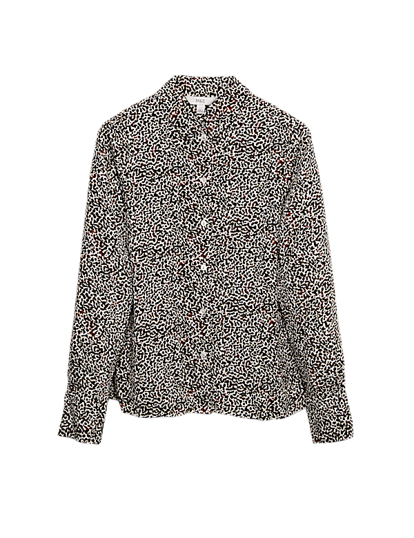 Printed Collared Button Through Shirt
