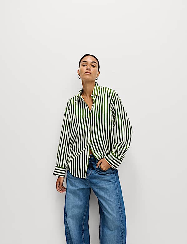 Printed Collared Button Through Shirt