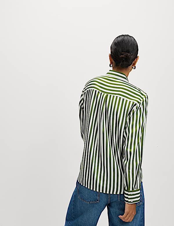 Printed Collared Button Through Shirt
