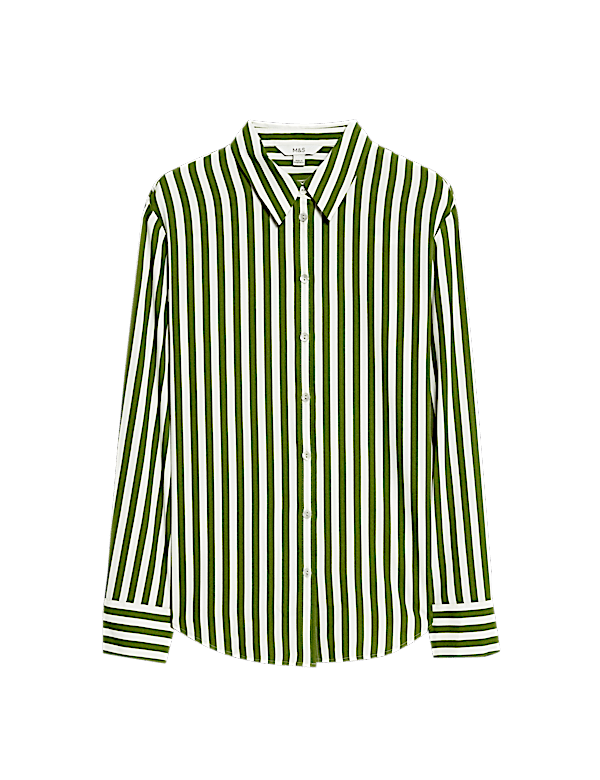 Printed Collared Button Through Shirt