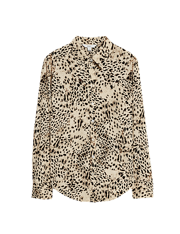Printed Collared Button Through Shirt