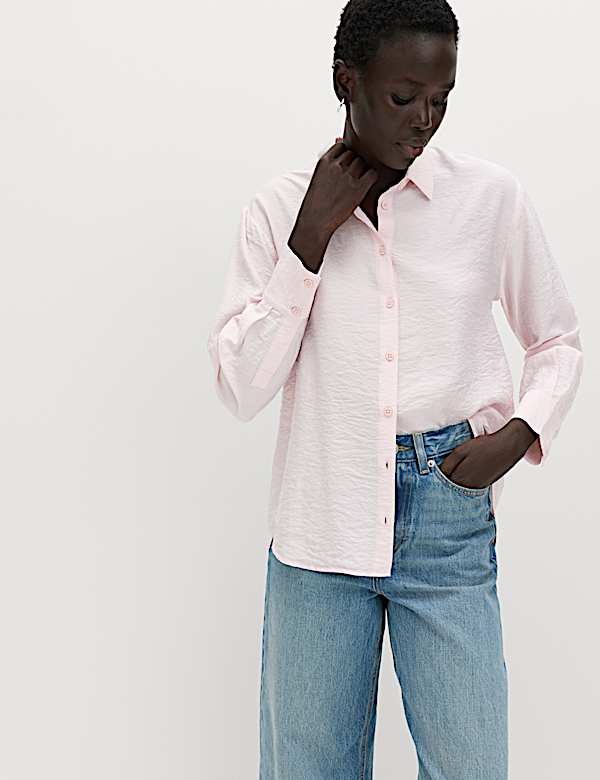 Textured Collared Button Through Shirt - KG
