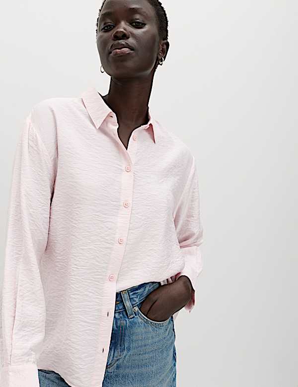 Textured Collared Button Through Shirt - KG