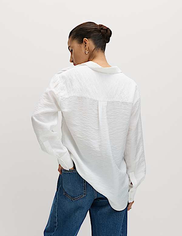 Textured Collared Button Through Shirt - AU