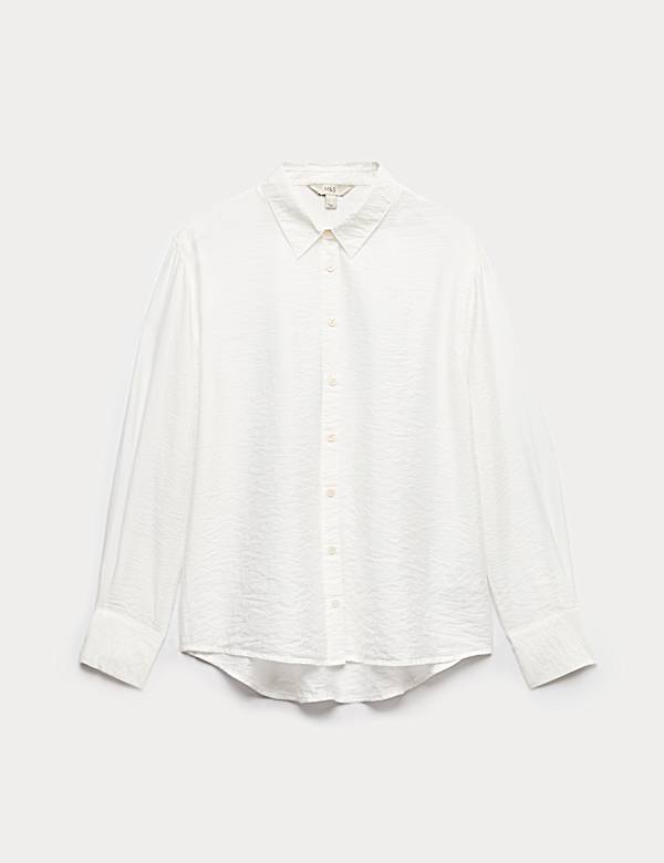 Textured Collared Button Through Shirt - AU