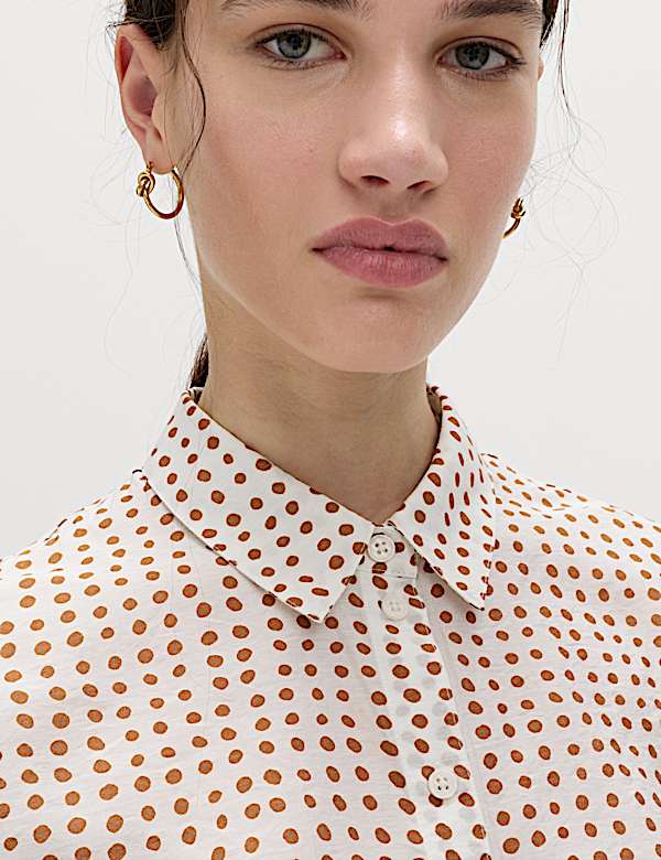 Textured Print Long Sleeve Shirt - AU