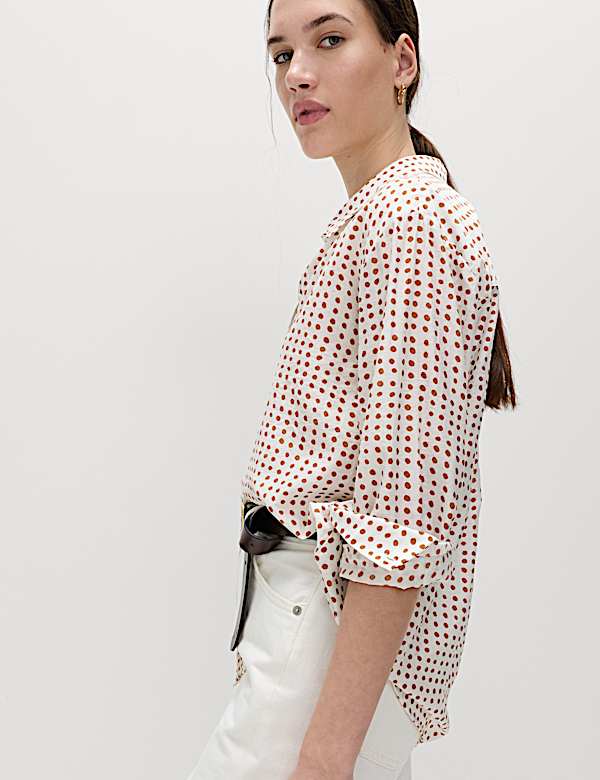 Textured Print Long Sleeve Shirt - AU