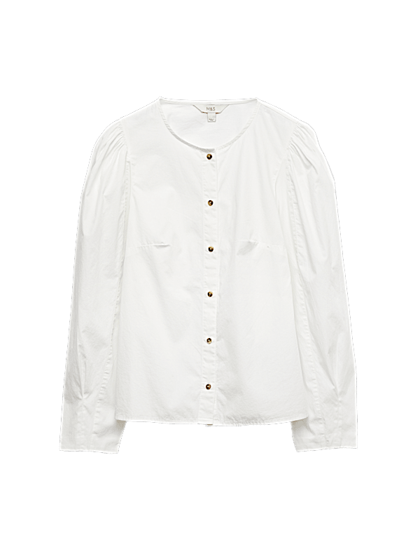 Pure Cotton Printed Button Through Blouse