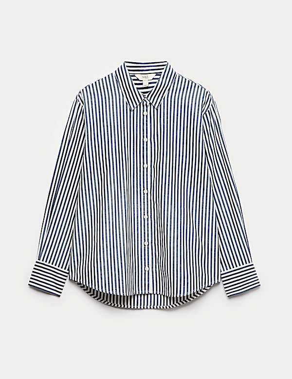 Pure Cotton Striped Collared Shirt - CZ