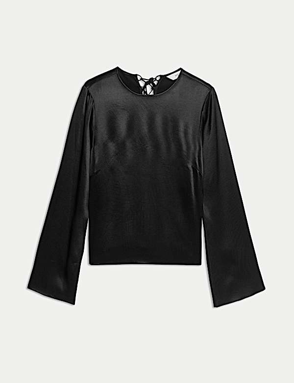 Top de manga larga con detalle de lazada - ES