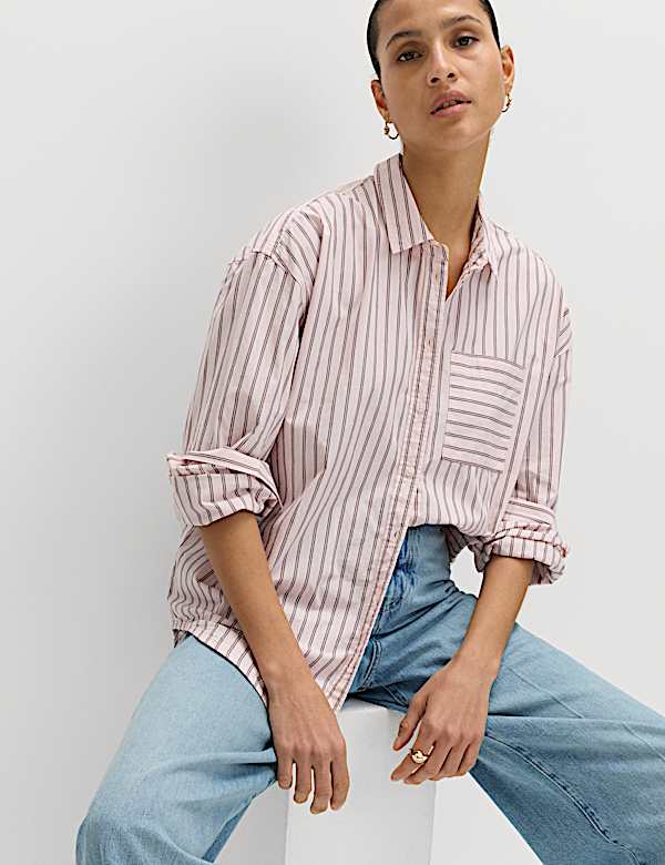 Pure Cotton Striped Shirt - CH