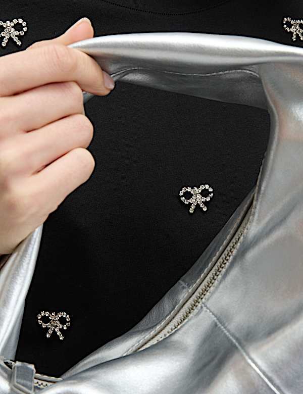 Pure Cotton Bow Detail Embellished Top - CH