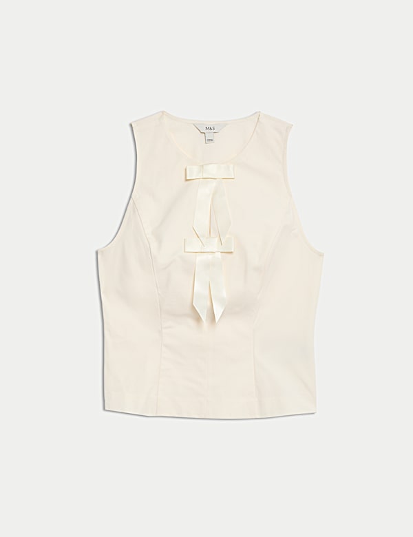 Bow Detail Waisted Top - NL