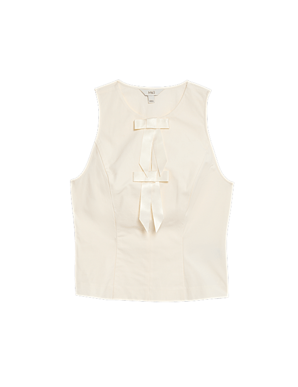 Bow Detail Waisted Top