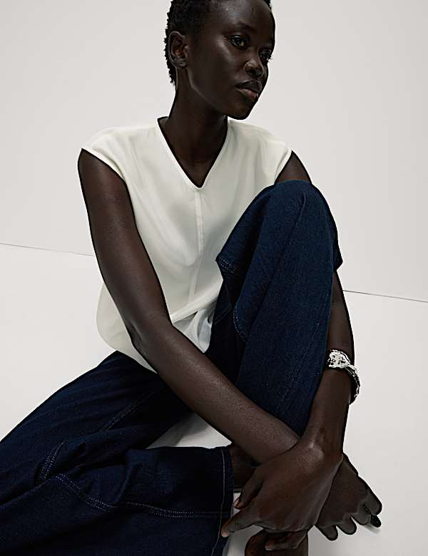 Organza Bubble Hem Top - RO