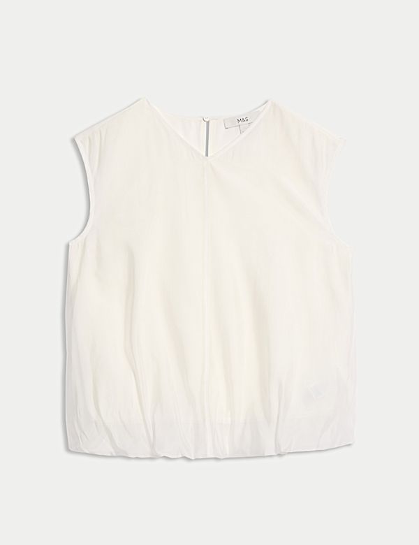 Organza Bubble Hem Top - RO