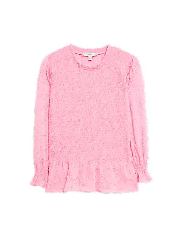 Shirred Frill Detail Top