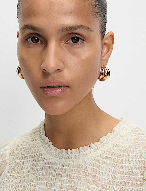 Shirred Frill Detail Top