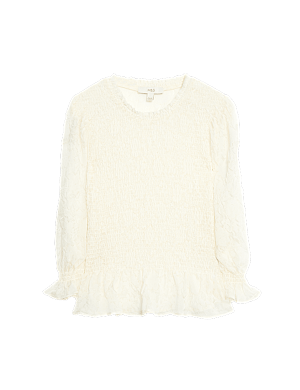 Shirred Frill Detail Top