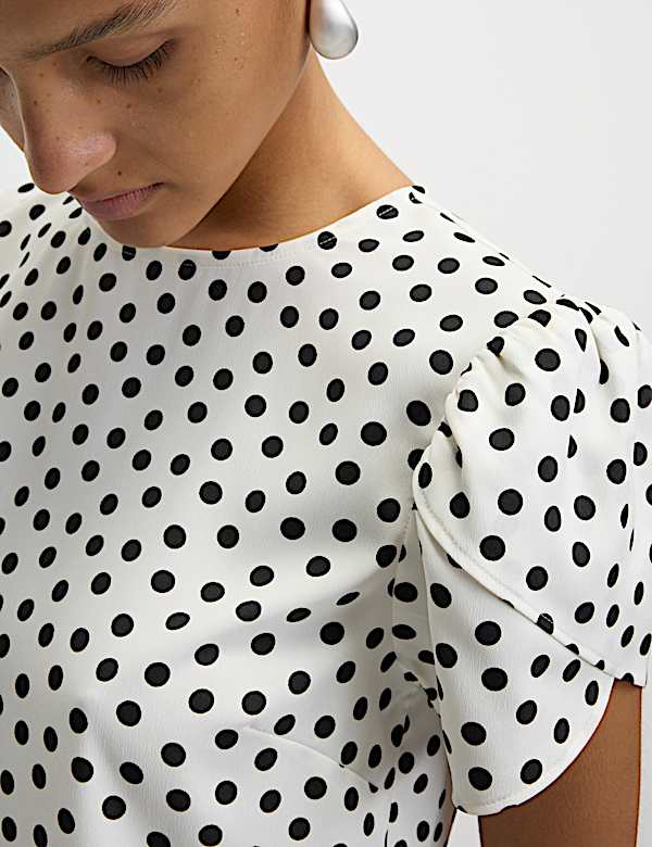Printed Puff Sleeve Top