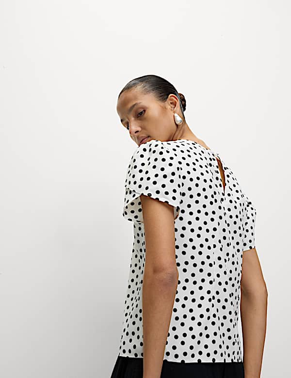 Printed Puff Sleeve Top