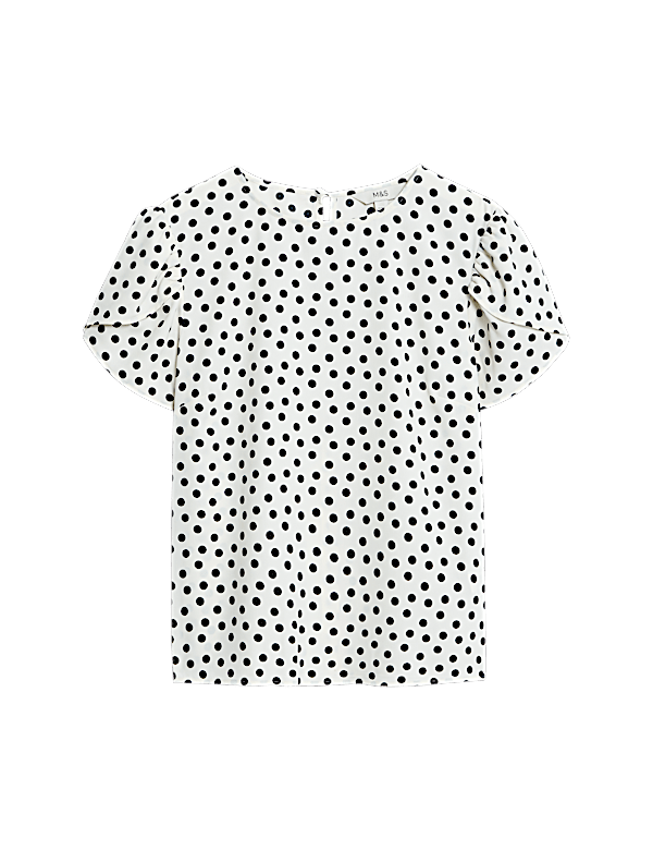 Printed Puff Sleeve Top
