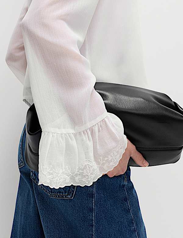 Broderie Frill Detail Blouse