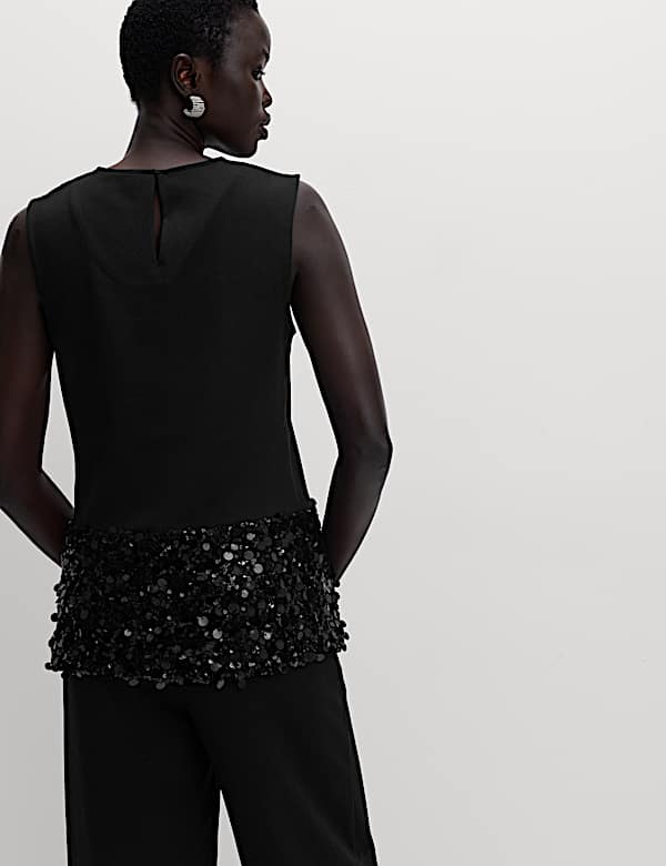 Sparkly Sequin Detail Top