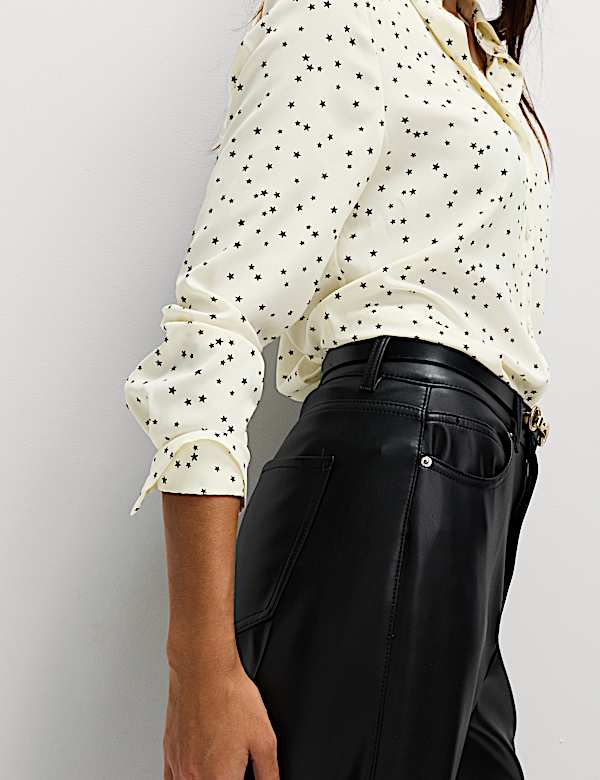 Camisa con cuello estampada - ES