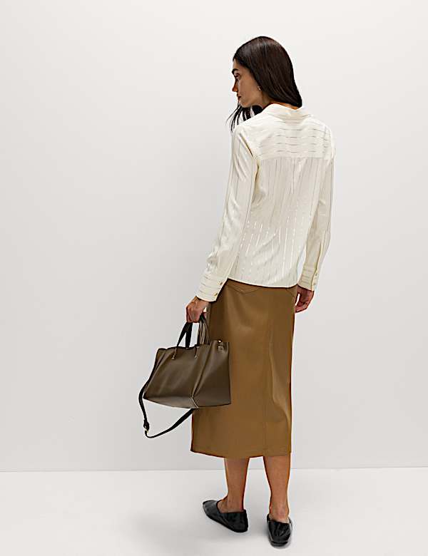 Foil Print Collared Shirt