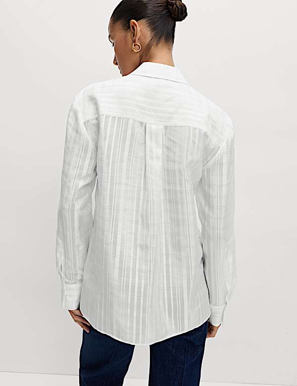 Checked Embellished Collared Shirt - ID