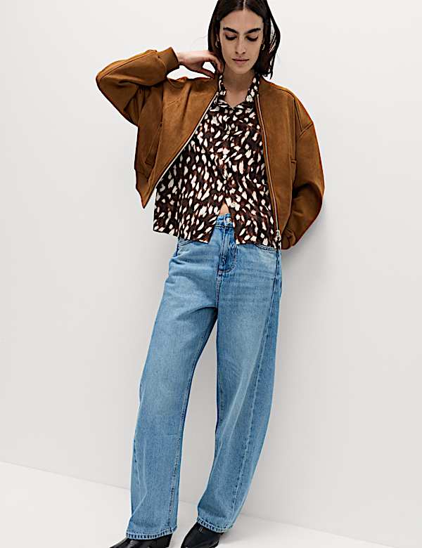 Kemeja Berkerah Motif Hewan - ID