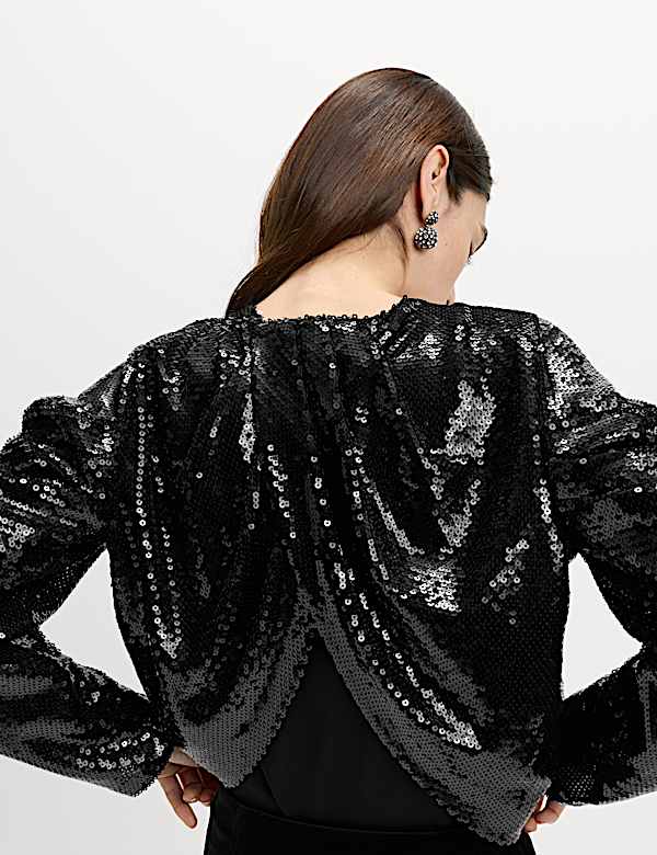 Sequin Shrug Top - HU