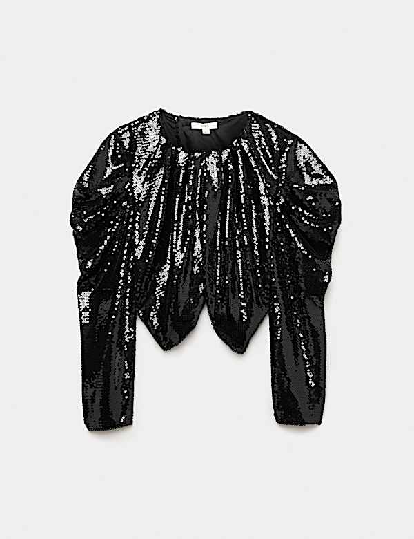 Sequin Shrug Top - HU