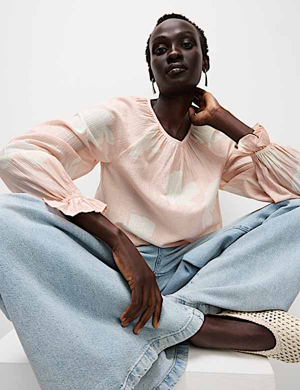 Lyocell Rich Printed Blouse