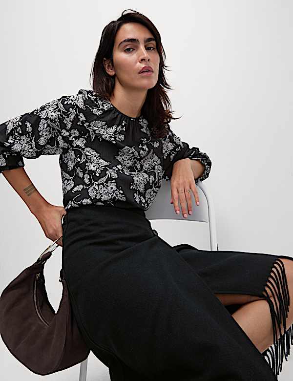 Lyocell Rich Printed Blouse