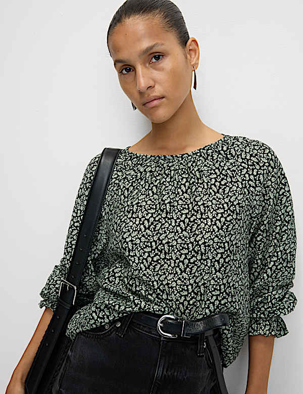 Lyocell Rich Printed Blouse